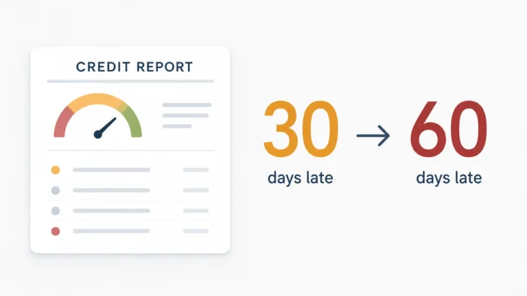 30-day late payment vs 60-day late payment