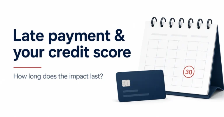 Late payment and credit score with a 30-day late payment calendar