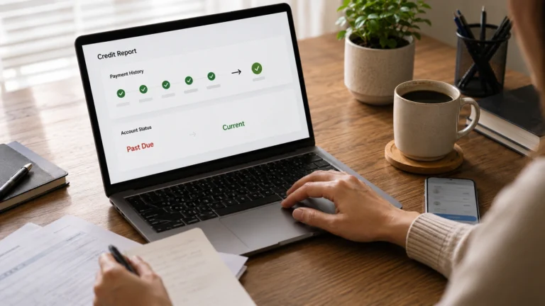 Reviewing a credit report and payment history after a late payment