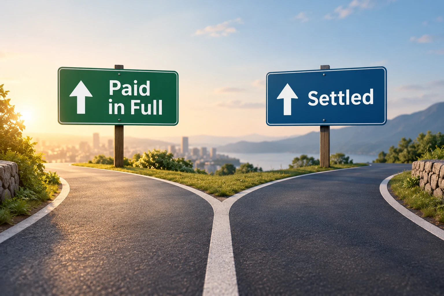 Paid in full vs. settled charge-off decision