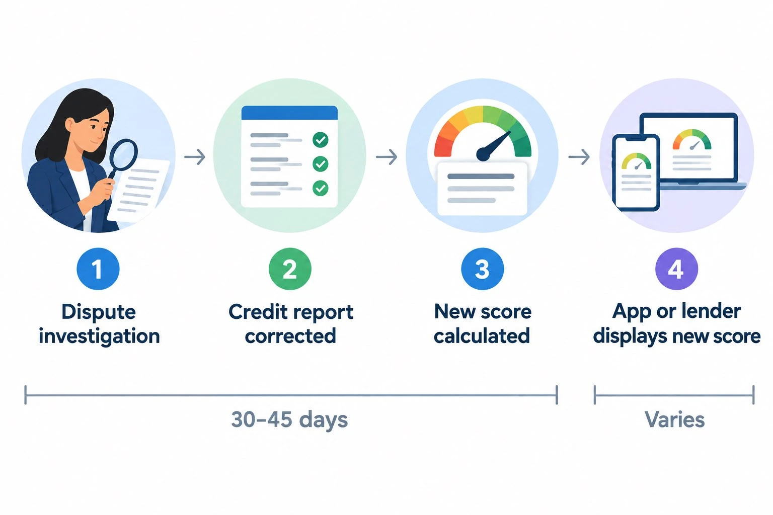 How long after a dispute does your credit score update timeline