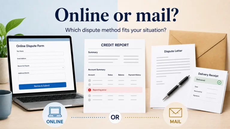 Dispute a credit report online or by mail comparison
