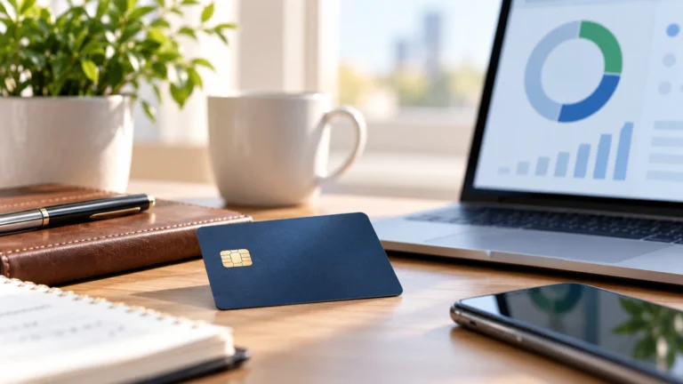 Credit card and personal finance dashboard representing credit utilization